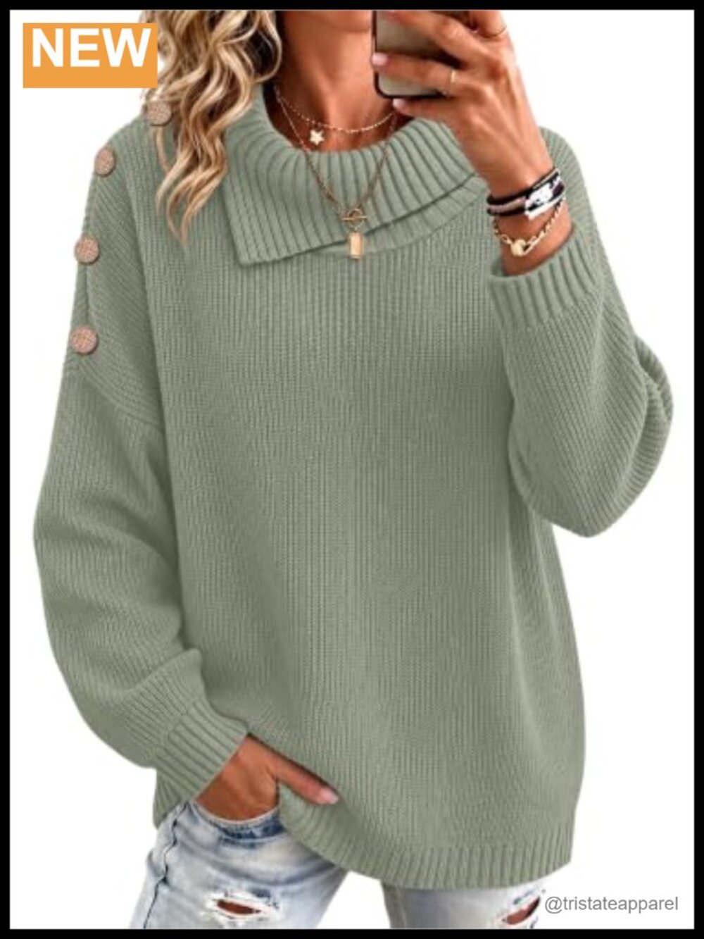Women's Plus Size Long Sleeve Turtleneck Sweater Casual Knit Pullover